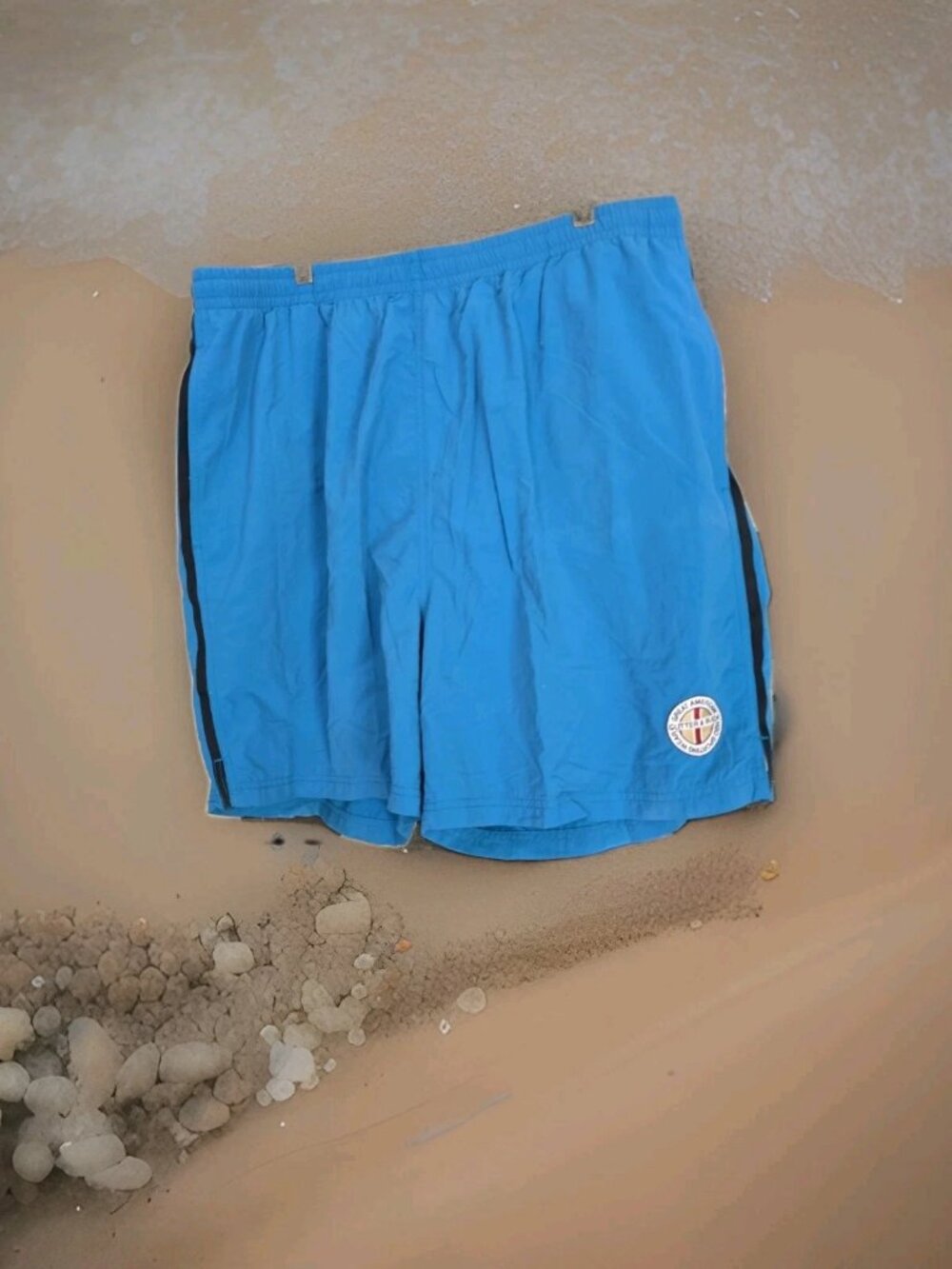 Cutter & Buck Vintage Blue Swim Trunks Men's Size XLT Mesh Lined Side Stripe